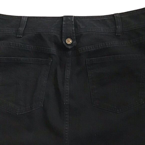 American Living Black Button Front Pencil Skirt Size 8 - Picture 5 of 5